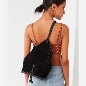 UO Suede Mini Backpack Y2K look SOLD OUT black